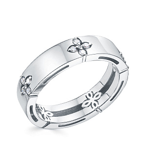 Кольцо из белого золота с бриллиантами