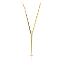 Колье из желтого золота с бриллиантом