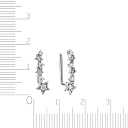 Серьги из серебра с фианитом