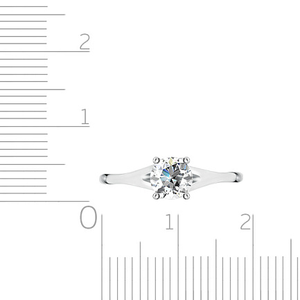 Кольцо из серебра с фианитом