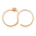 Кольцо из красного золота с фианитом