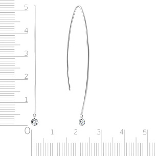 Серьги из белого золота с бриллиантами