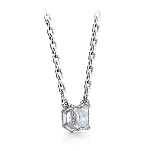 Колье из белого золота с бриллиантом