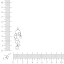 Подвеска из белого золота с бриллиантами, жемчугом