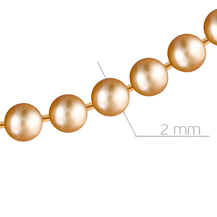Цепь автомат из серебра, плетение перлина из шариков