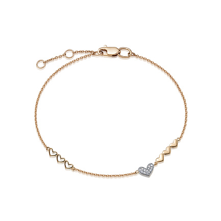 Браслет из красного золота с бриллиантами