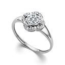 Кольцо из белого золота с бриллиантами