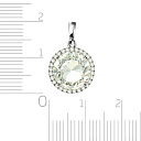 Подвеска из белого золота с бриллиантами, топазом