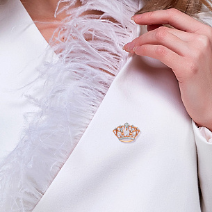 Брошь из красного золота