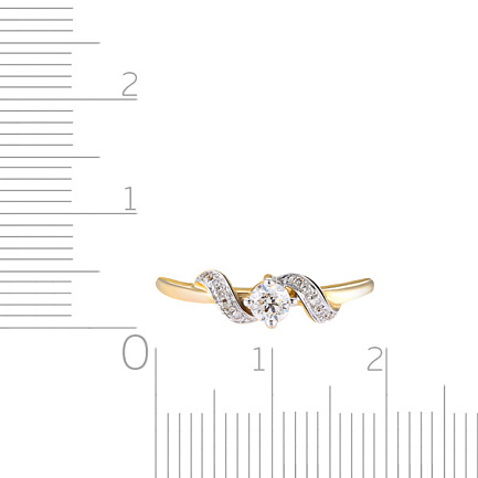 Кольцо из белого золота с бриллиантами