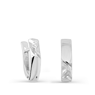 Серьги с английским замком из серебра