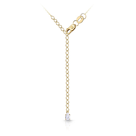 Колье из желтого золота с фианитом