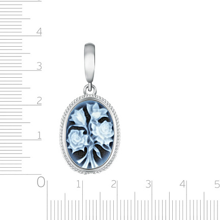 Подвеска из серебра с агатом