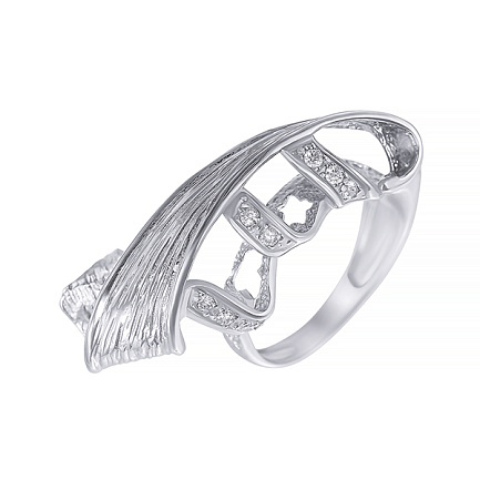 Кольцо из серебра с фианитом