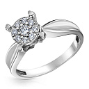 Кольцо из белого золота с бриллиантами