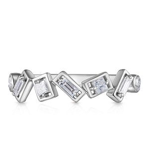 Кольцо из белого золота с бриллиантами