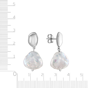 Серьги из серебра с жемчугом