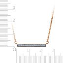 Колье из красного золота с фианитом