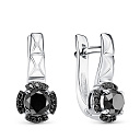 Серьги из белого золота с бриллиантами