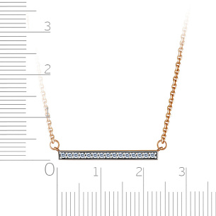 Колье из красного золота с фианитом