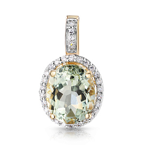 Подвеска из желтого золота с бриллиантами