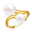 Кольцо из желтого золота с жемчугом