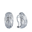 Серьги из белого золота с бриллиантами