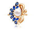 Кольцо из красного золота с жемчугом