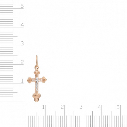 Крест из комбинированного золота