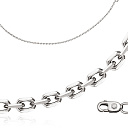 Цепь автомат из серебра, плетение якорное