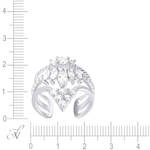 Кольцо из серебра с фианитом