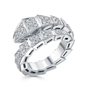 Кольцо из белого золота с бриллиантом