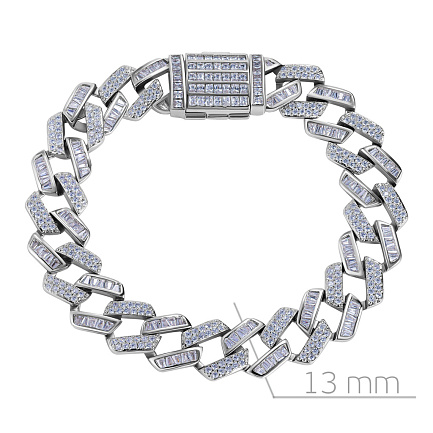 Браслет декоративный из серебра