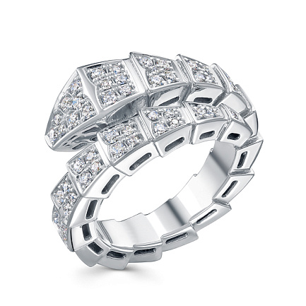 Кольцо из белого золота с бриллиантами