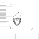 Подвеска из белого золота с бриллиантом