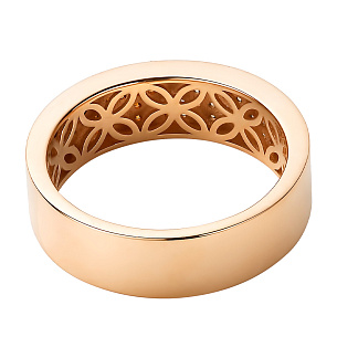 Кольцо из красного золота с бриллиантами