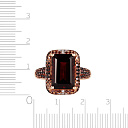 Кольцо из красного золота с бриллиантами, гранатом