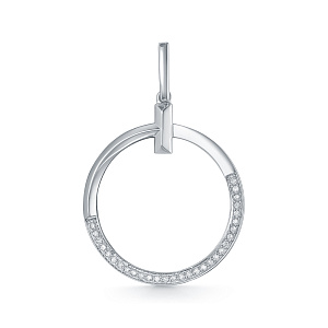 Подвеска из белого золота с бриллиантами
