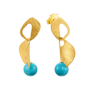 Пусеты из серебра с 