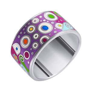 Кольцо из серебра с эмалью