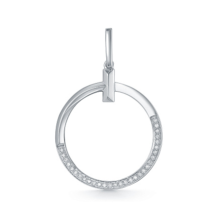 Подвеска из белого золота с бриллиантами