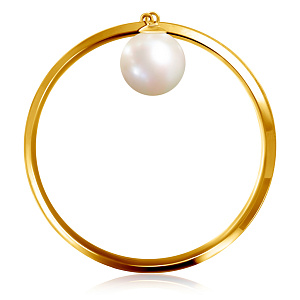 Кольцо из желтого золота с жемчугом