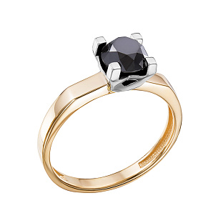 Кольцо из белого золота с бриллиантом