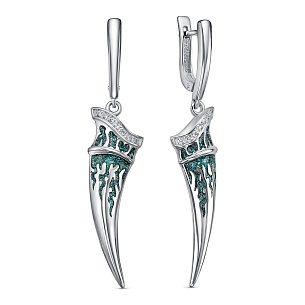 Серьги с английским замком из серебра