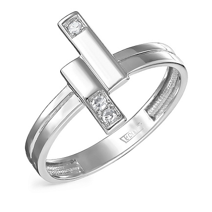 Кольцо из серебра с бриллиантами