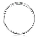 Кольцо обручальное из белого золота с бриллиантом