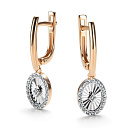 Серьги с английским замком из красного золота