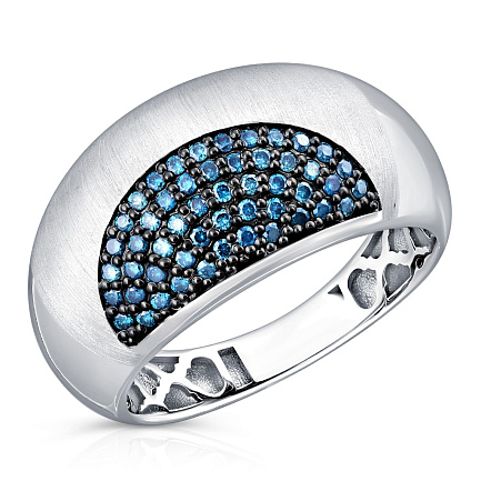 Кольцо из белого золота с бриллиантами