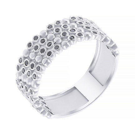 Кольцо из белого золота с бриллиантами