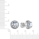 Серьги из серебра с фианитом